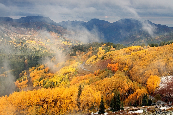 Big Cottonwood Canyon Autumn Color and Fog - Utah - October '12